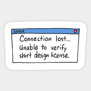 Connection lost Sticker